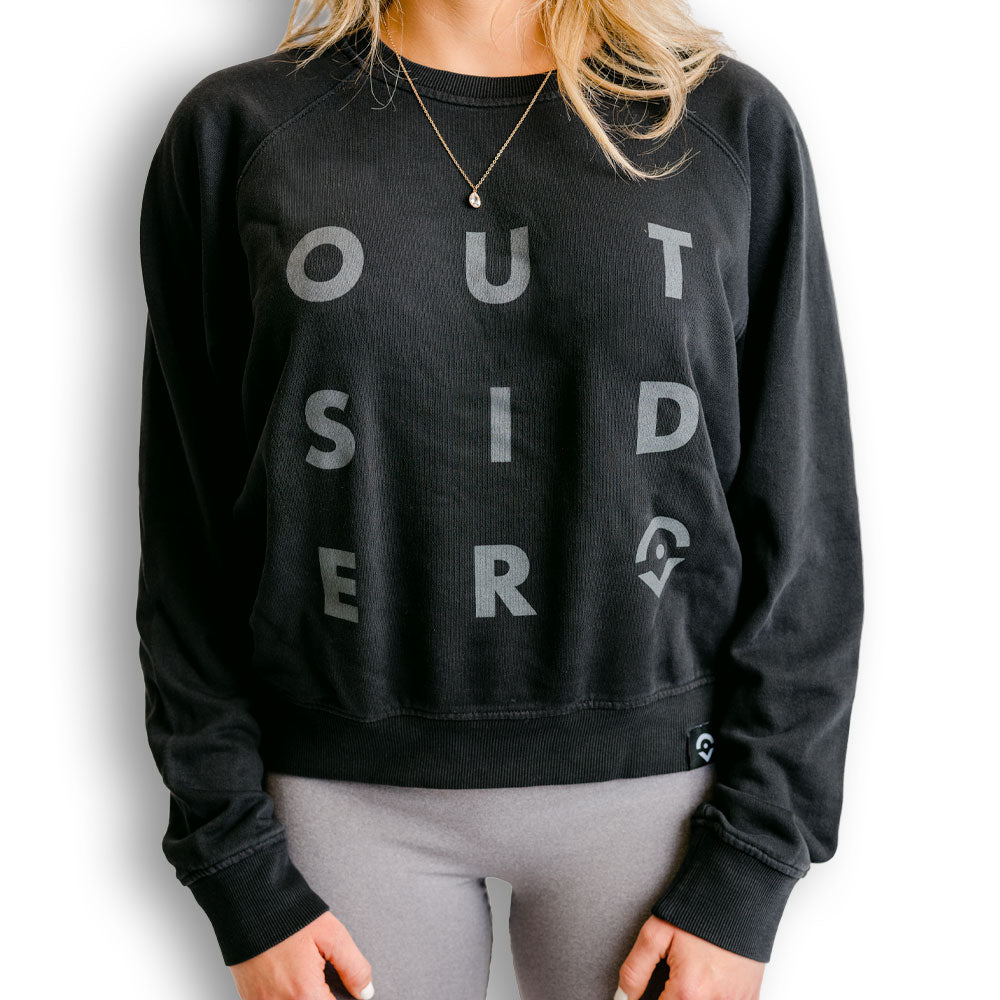 The Women's Quad Crew Neck - Black - Image 2